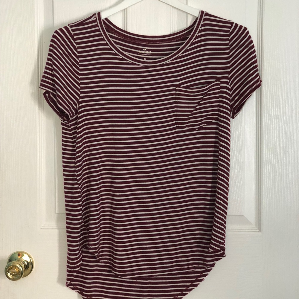Hollister ‘Burgundy Stripes’ Tee